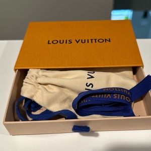 Authentic Louis Vuitton gift box with drawstring bag and ribbon